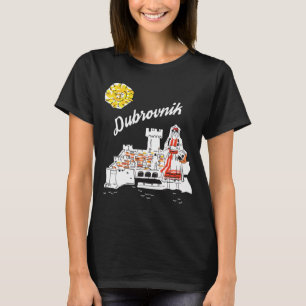 Dubrovnik Kroatien Festung Weiß Rot Reise T-Shirt