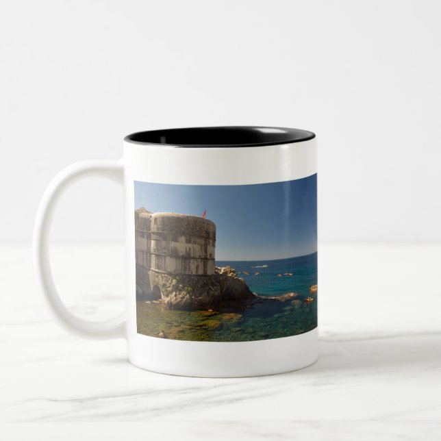 Dubrovnik, Kroatien Fort Bokar. Zweifarbige Tasse (Links)
