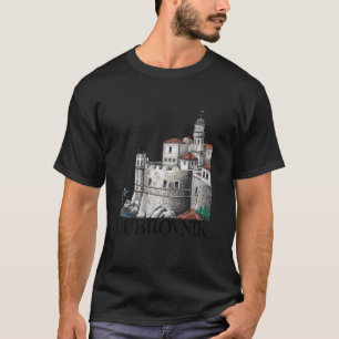 Dubrovnik Kroatien Katzen-Skizze Dubrovnik T-Shirt