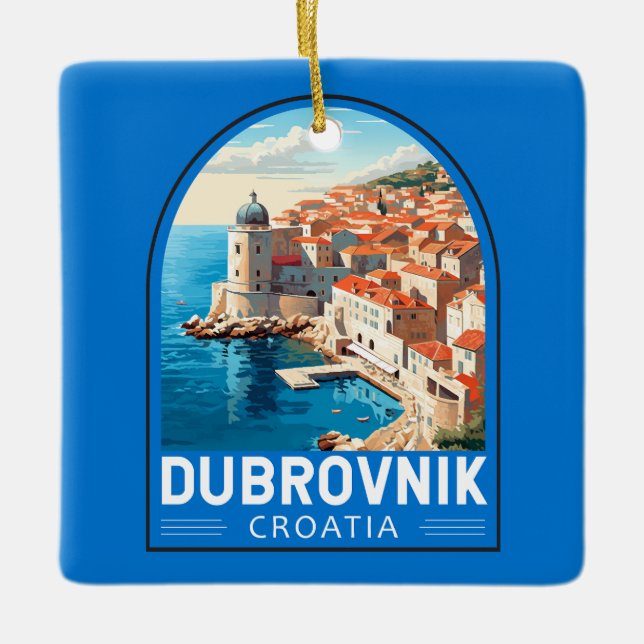 Dubrovnik Kroatien Reisen Kunst, Dichtung und Musi Keramikornament (Vorderseite)