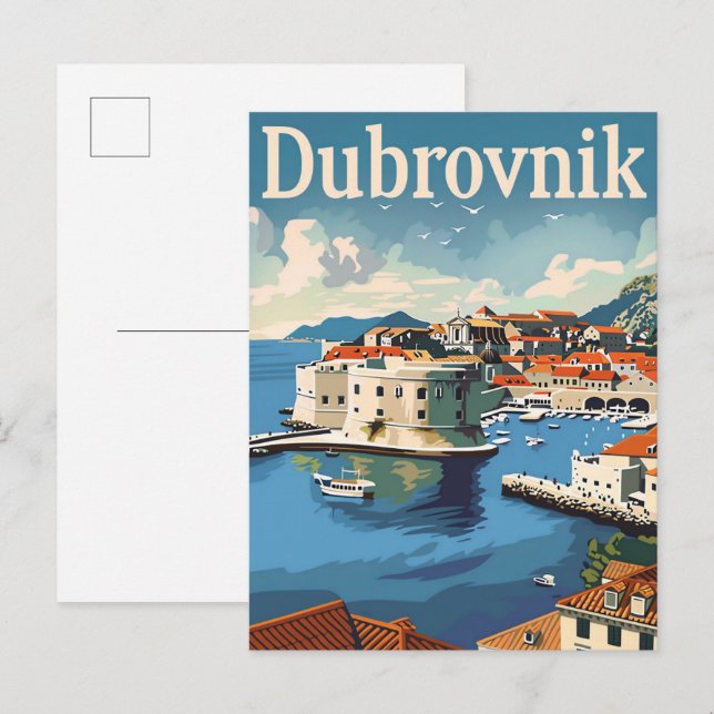 Dubrovnik Kroatien Ristorante della Carrà Postkarte (Vorne/Hinten)