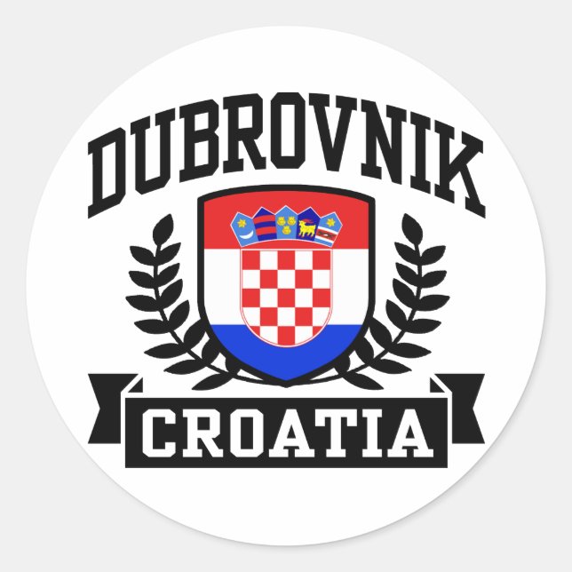 Dubrovnik Kroatien Runder Aufkleber (Vorderseite)