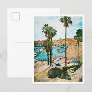 Dubrovnik Kroatien Schöne Ölstadt Postkarte