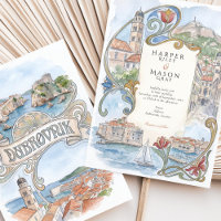 Dubrovnik Kroatien Sehenswürdigkeiten Aquarell Hoc
