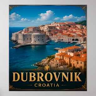 🧲 Dubrovnik Kroatien Urlaub Andenken Für Reisen Poster