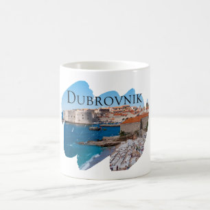 Dubrovnik mit einer Ansicht Kaffeetasse