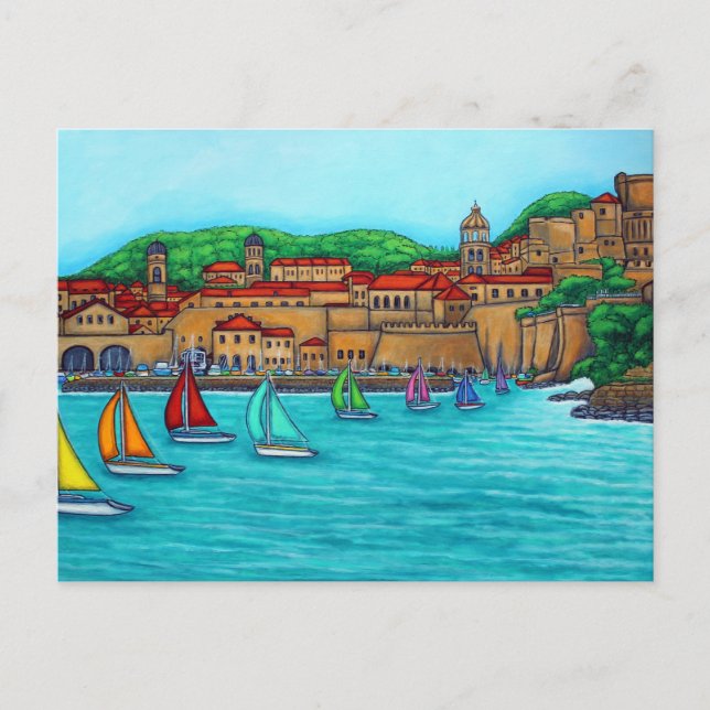 Dubrovnik Regatta von Lisa Lorenz Postkarte (Vorderseite)