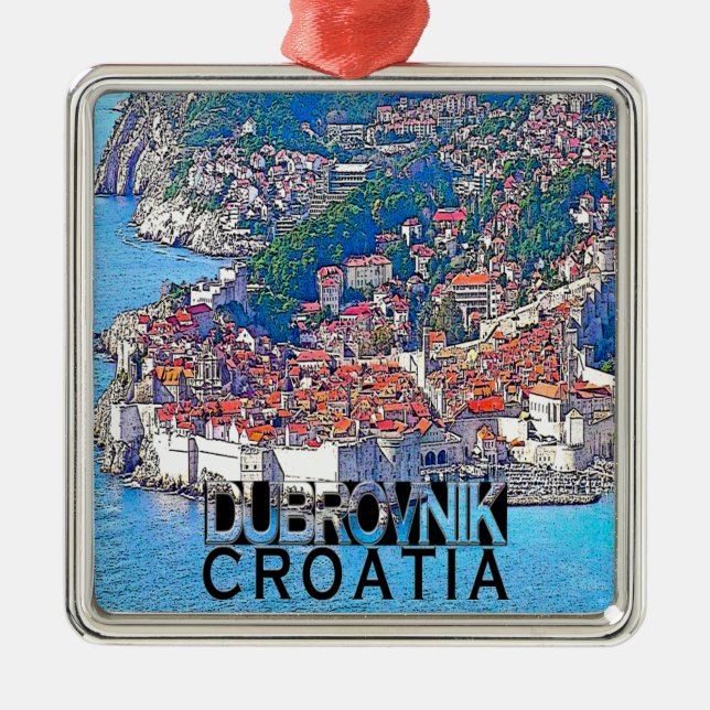 Dubrovnik Silbernes Ornament (Vorne)