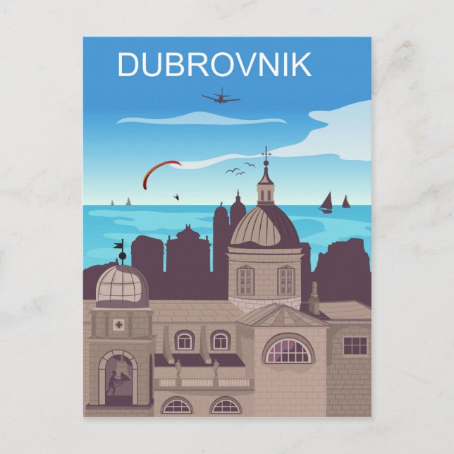 Dubrovnik Stadt Postkarte (Vorderseite)