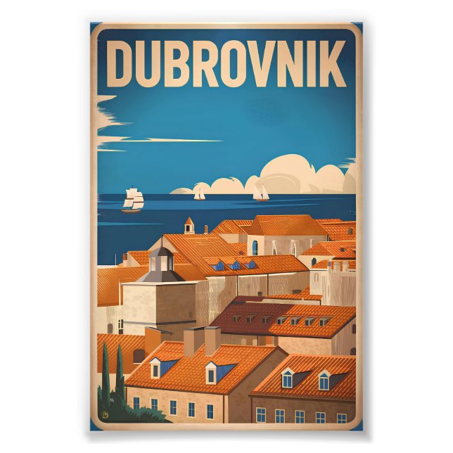 Dubrovnik Vintag Fotodruck (Vorne)