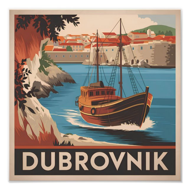 Dubrovnik Vintag Fotodruck (Vorne)