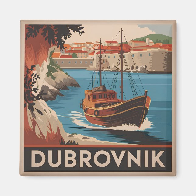 Dubrovnik Vintag Magnet (Vorne)