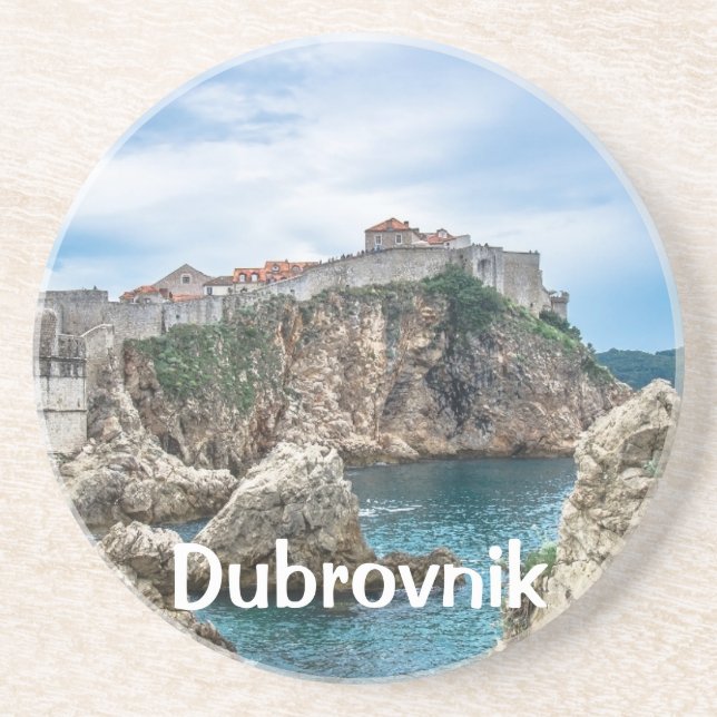 Dubrovnik walls view from sea getränkeuntersetzer (Vorne)