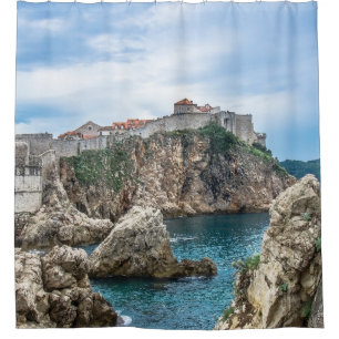 Dubrovnik Wände Blick aufs Meer Duschvorhang
