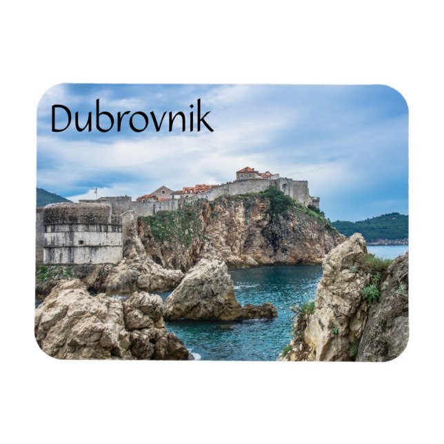 Dubrovnik Wände Blick aufs Meer Magnet (Horizontal)