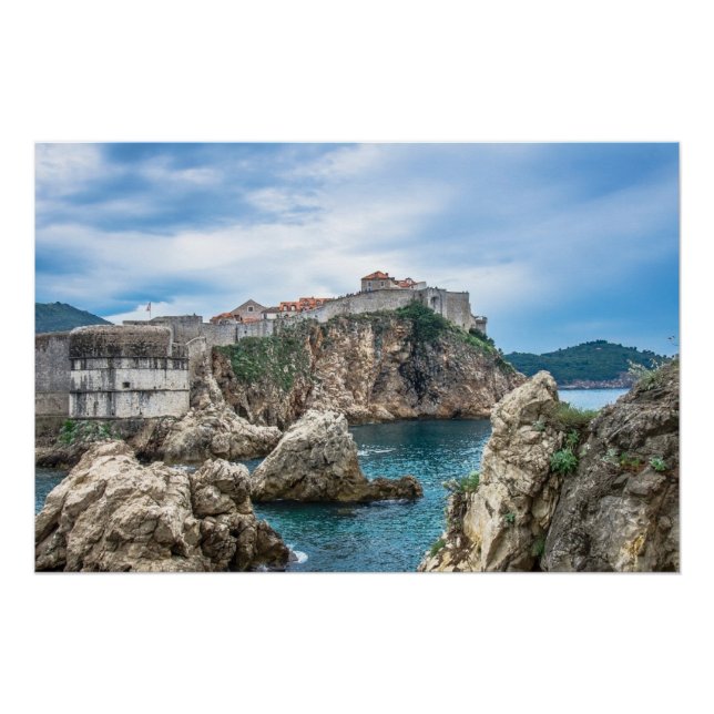 Dubrovnik Wände Blick aufs Meer Poster (Vorderseite)