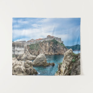 Dubrovnik Wände Blick aufs Meer Wandteppich