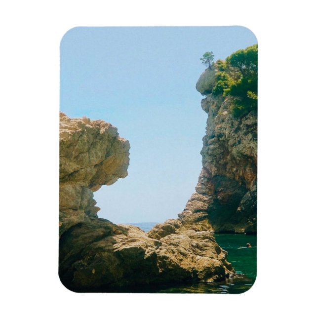 Dubrovnik West Harbor and Pier Magnet (Vertikal)