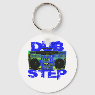 Dubstep Blue Boombox Schlüsselanhänger