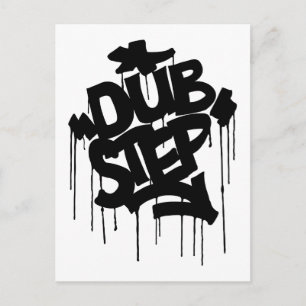 Dubstep FatCap Black Postkarte