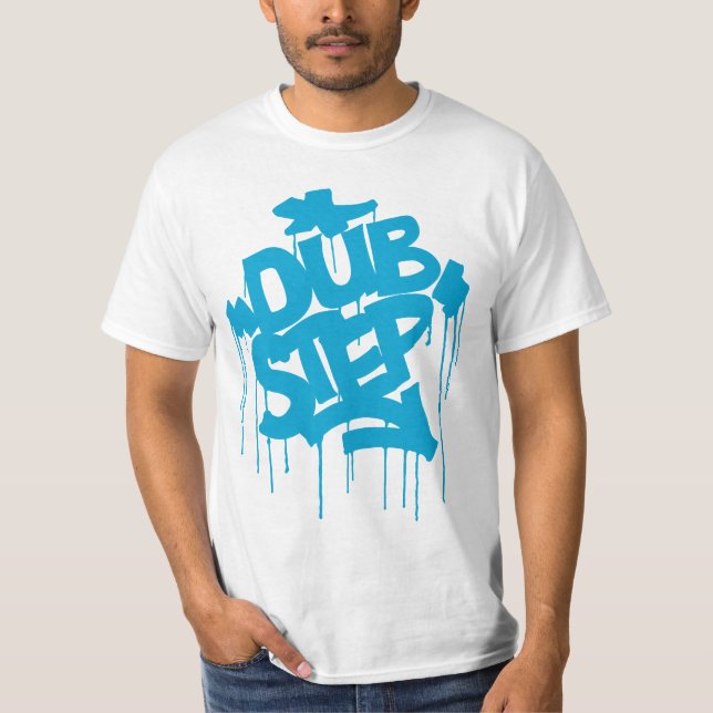 Dubstep FatCap Himmel-Blau T-Shirt (Vorderseite)