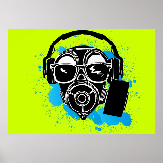Dubstep Gasmask Poster (Vorne)