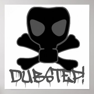 Dubstep Gasmaske-Schädel Poster