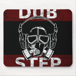 Dubstep Gasmaske u. Kopfhörer Mousepad