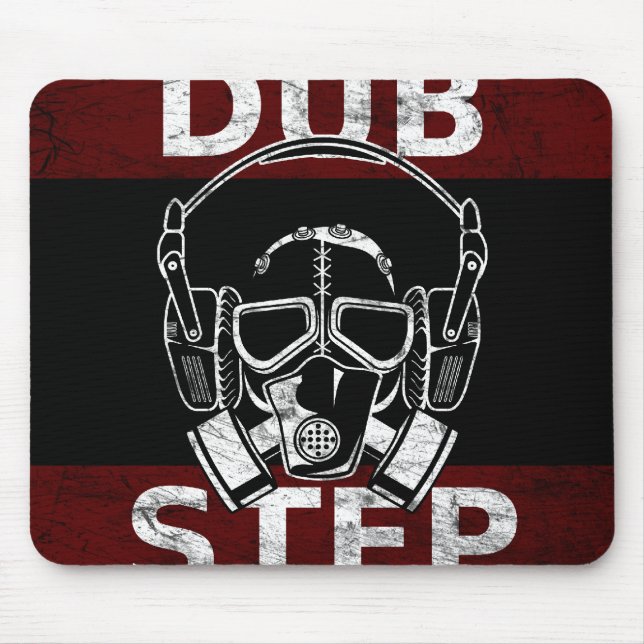 Dubstep Gasmaske u. Kopfhörer Mousepad (Vorne)