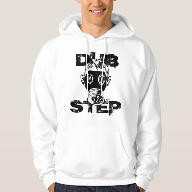 Dubstep Gasmaske-WeißHoodie Hoodie (Vorderseite)