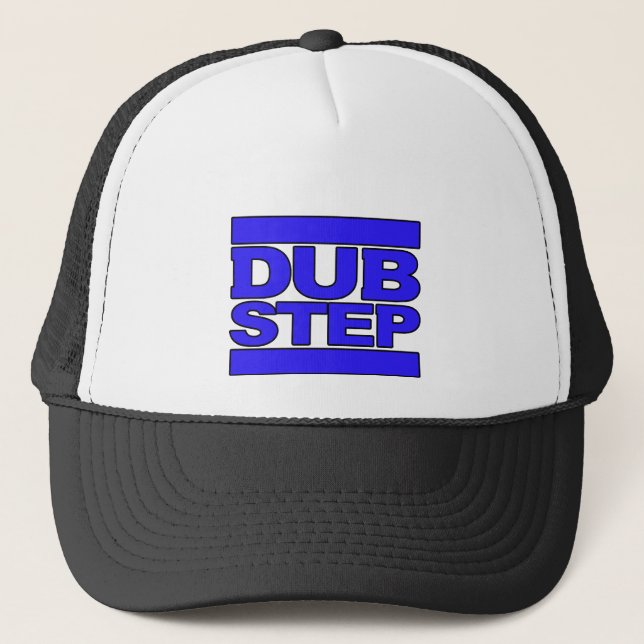 DUBSTEP Logoblau Truckerkappe (Vorderseite)
