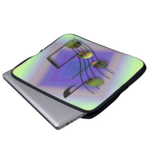 Dubstep-Noten-Laptop-Hülle Laptopschutzhülle