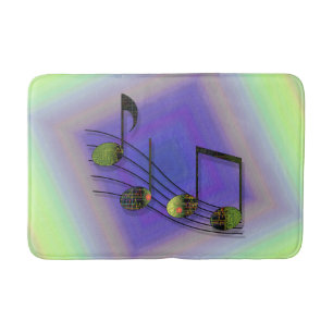 Dubstep Notes Bath Mat Badematte