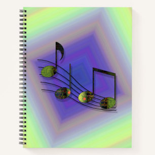 Dubstep Notes Spiral Notebook Notizbuch