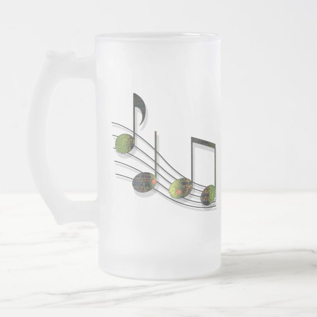 Dubstep Notes-Tasse Mattglas Bierglas (Links)
