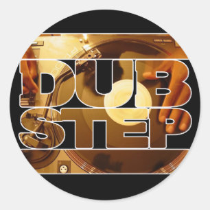 DUBSTEP-Vinyl-Dubplate-Musik-Dup-Schritt-Download Runder Aufkleber