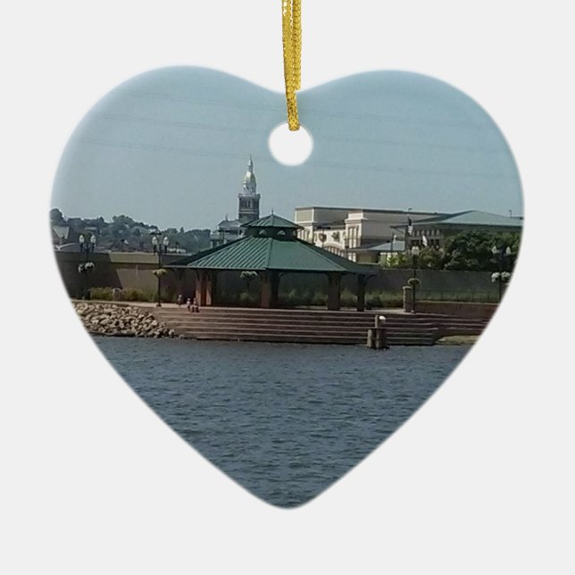 Dubuque Fluss-Weg Keramikornament (Vorne)