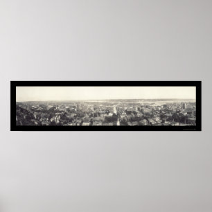 Dubuque IA Birdseye Foto 1907 Poster