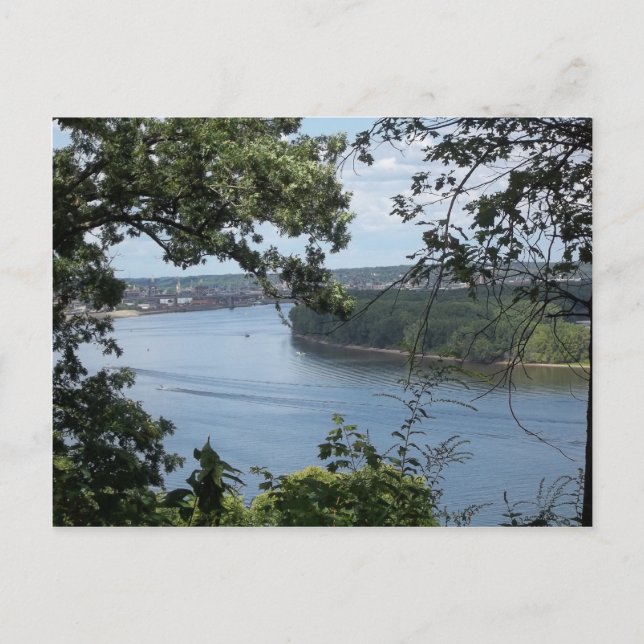 Dubuque Iowa am Mississippi Postkarte (Vorderseite)