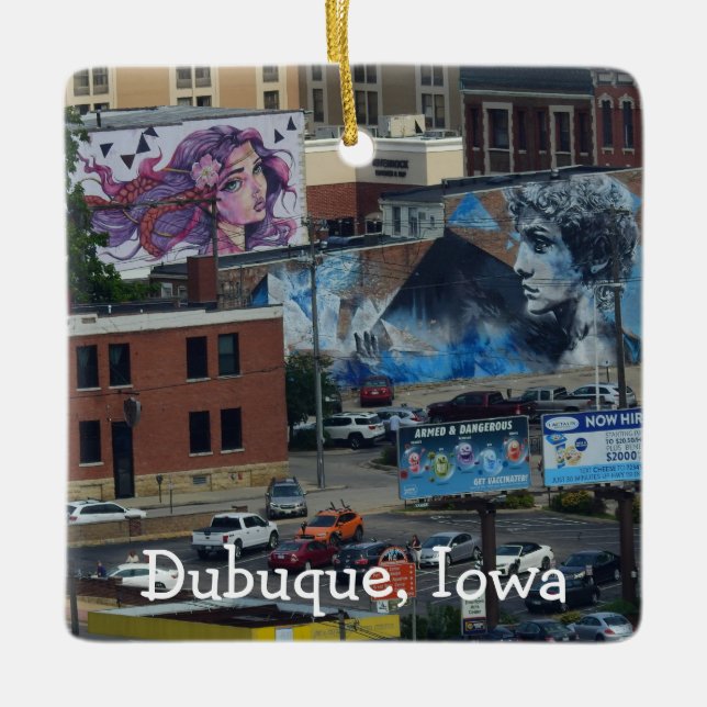 Dubuque, Iowa City View Graffiti Murals   Keramikornament (Vorderseite)