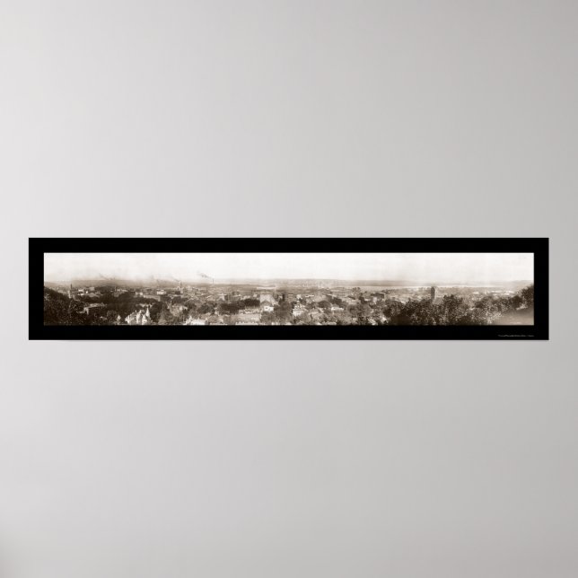 Dubuque Iowa Panview Foto 1914 Poster (Vorne)