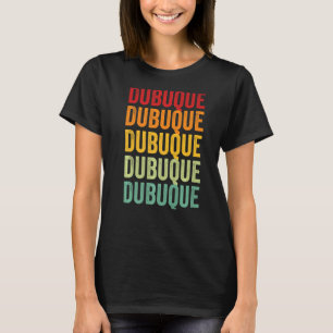 Dubuque Landkreis Iowa Rainbow Text T-Shirt