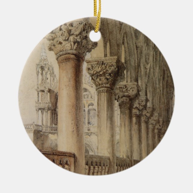 Ducal Palace (von John Ruskin) Keramik Ornament (Vorne)