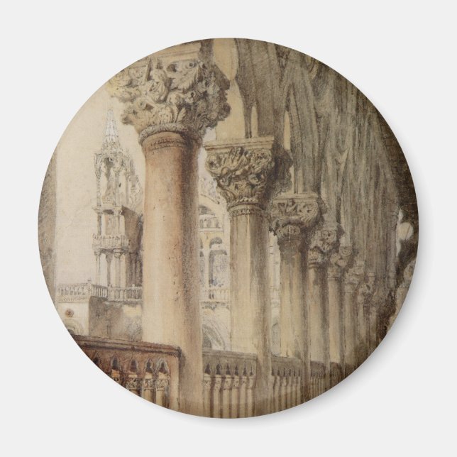 Ducal Palace (von John Ruskin) Magnet (Vorne)