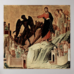 Duccio di Buoninsegna - Versuchung Christi Poster