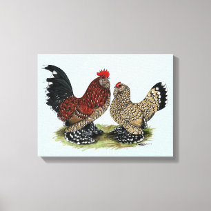 D'Uccle Bantams: Mille Fleur Leinwanddruck