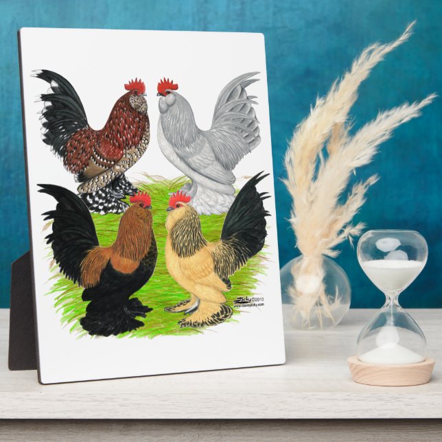D'Uccles Four Roosters Fotoplatte (Seite)