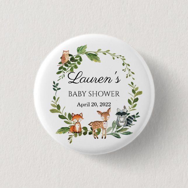 Ducha bebé de Woodland Button (Vorderseite)