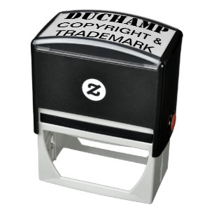 Duchamp, Copyright & Trademark Rubber Briefmarke Permastempel