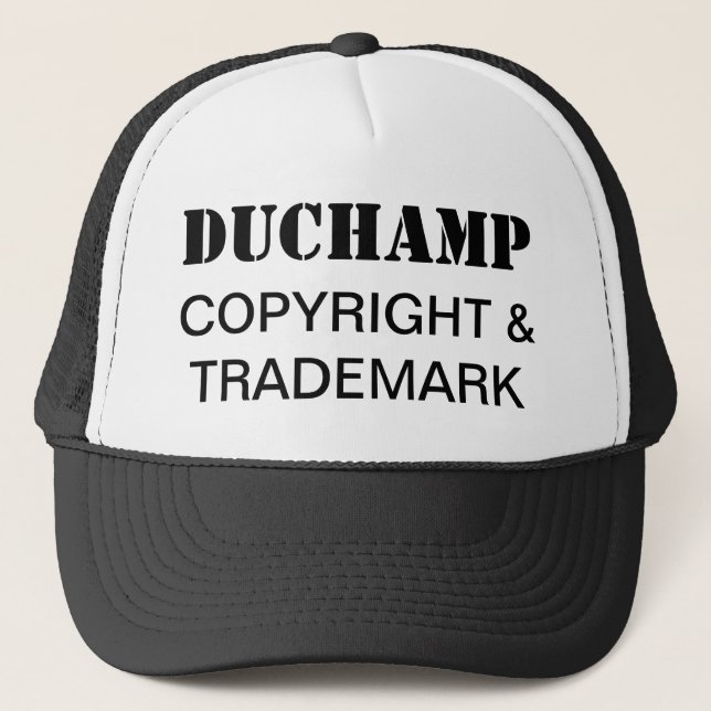 Duchamp, Copyright & Trademark Trucker Hat Truckerkappe (Vorderseite)